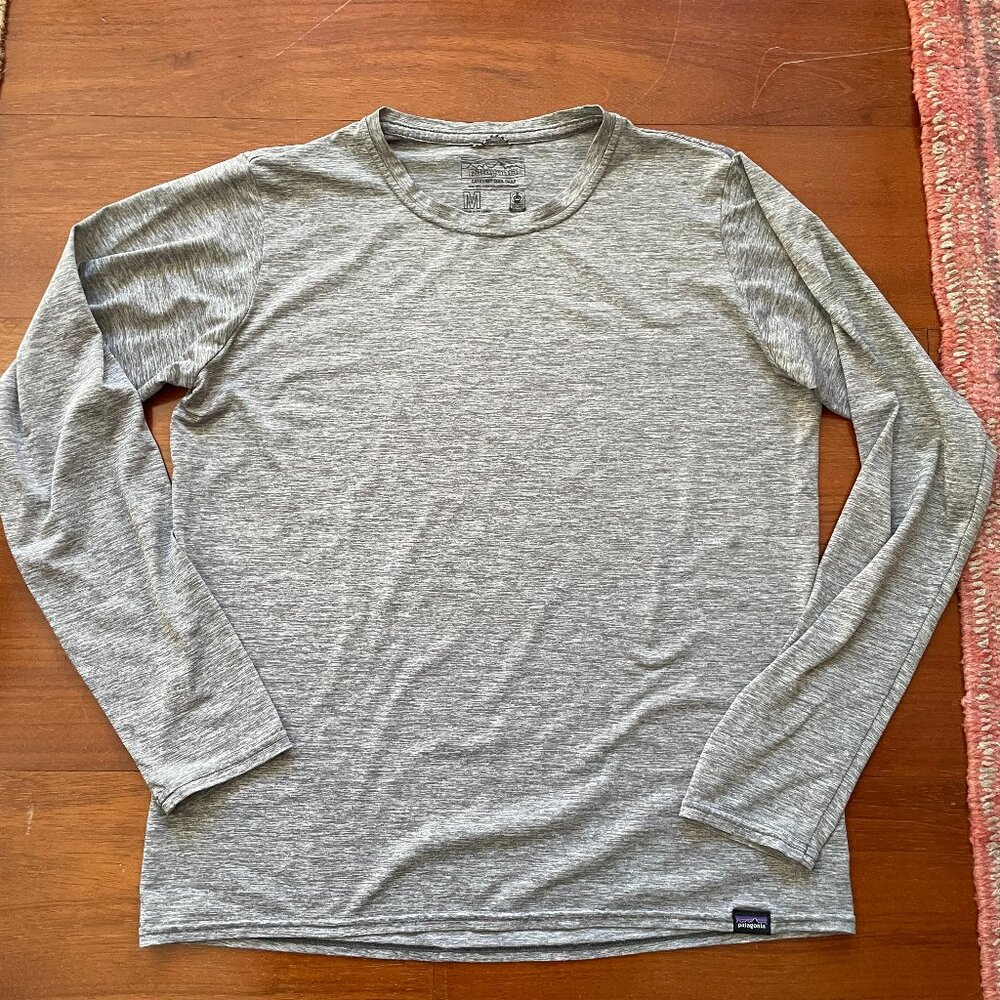 Patagonia Long-Sleeved Capilene Cool Daily Shirt, Women's Medium, Feather Gray